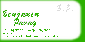 benjamin pavay business card