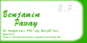 benjamin pavay business card